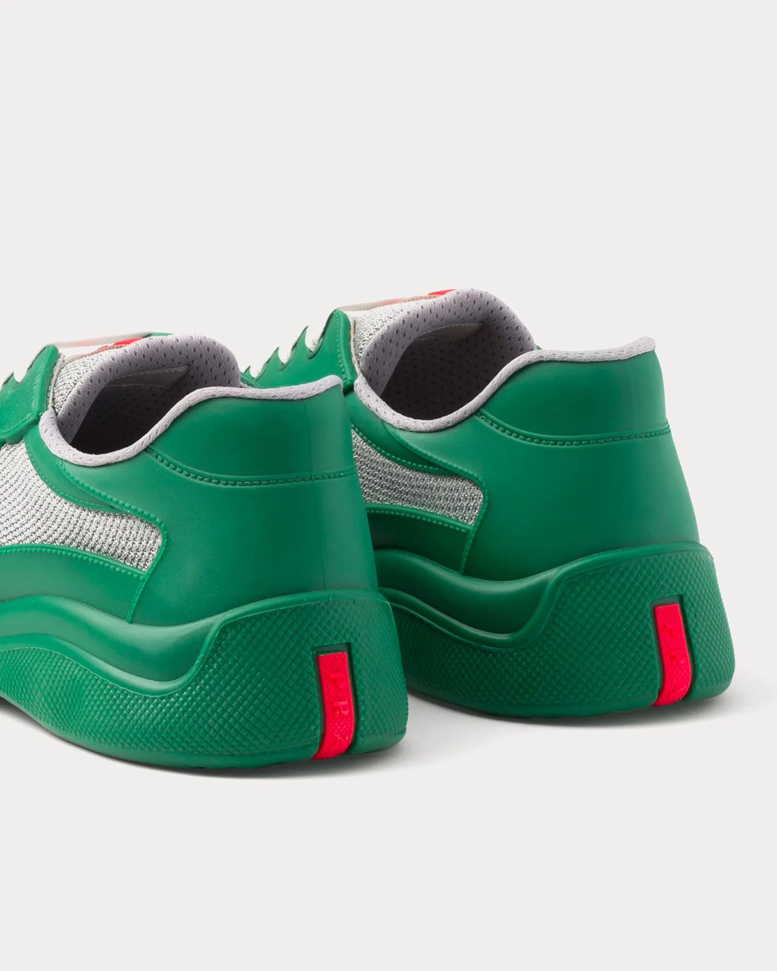 America's Cup Soft Rubber & Bike Fabric Green Low Top Sneakers