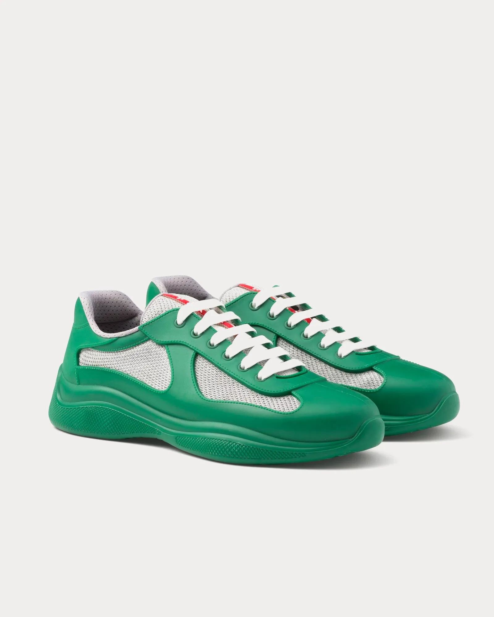 America's Cup Soft Rubber & Bike Fabric Green Low Top Sneakers