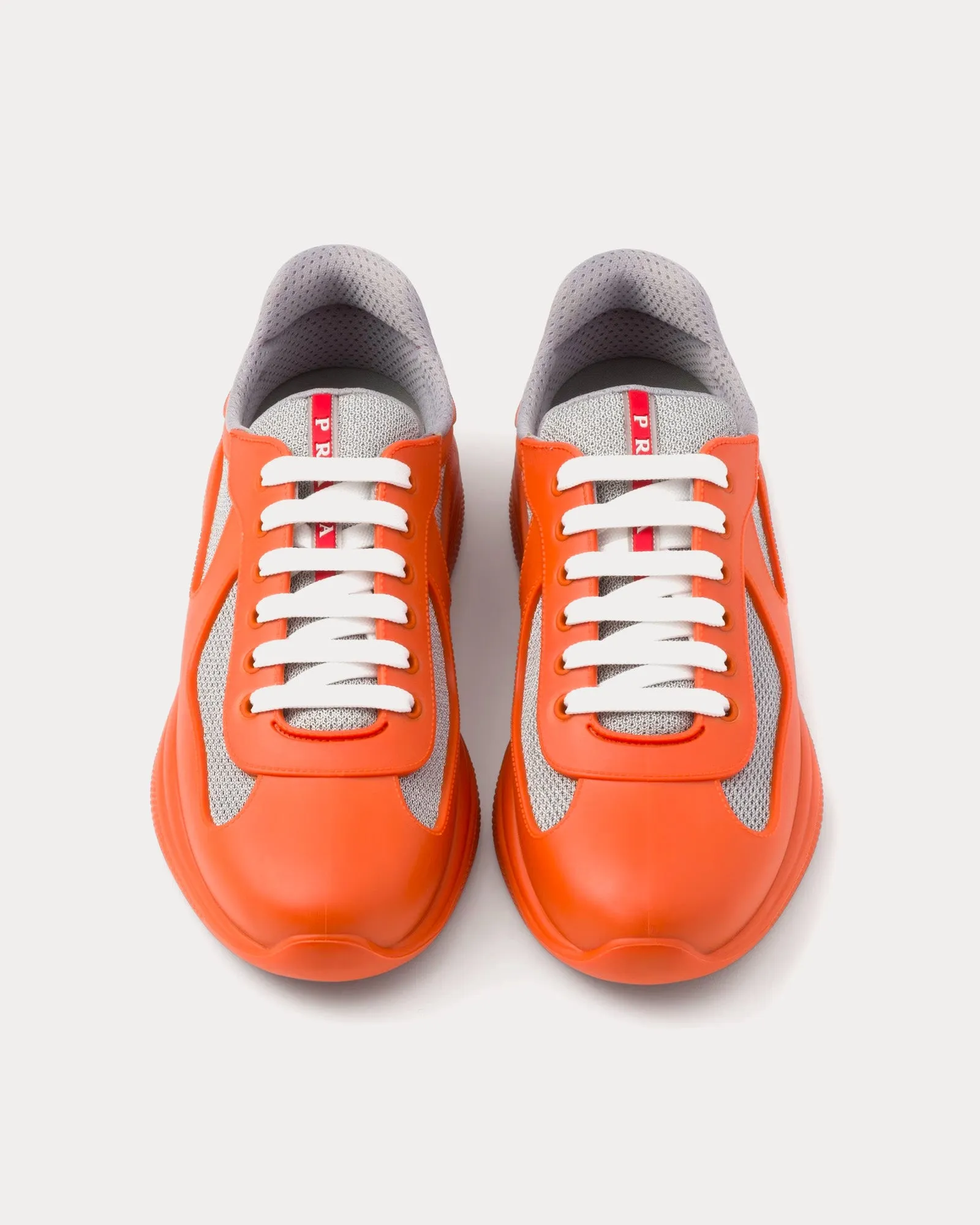 America's Cup Soft Rubber & Bike Fabric Orange Low Top Sneakers