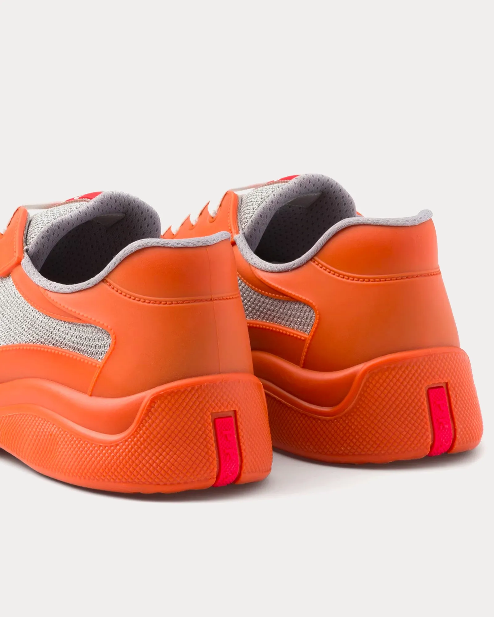 America's Cup Soft Rubber & Bike Fabric Orange Low Top Sneakers