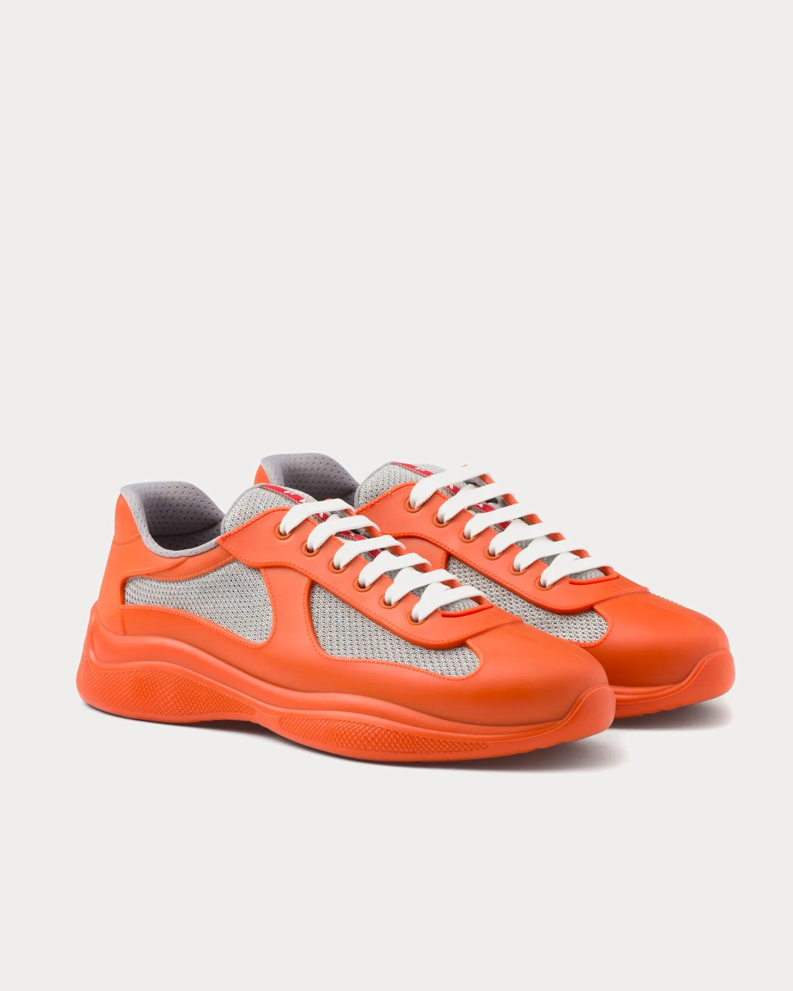America's Cup Soft Rubber & Bike Fabric Orange Low Top Sneakers