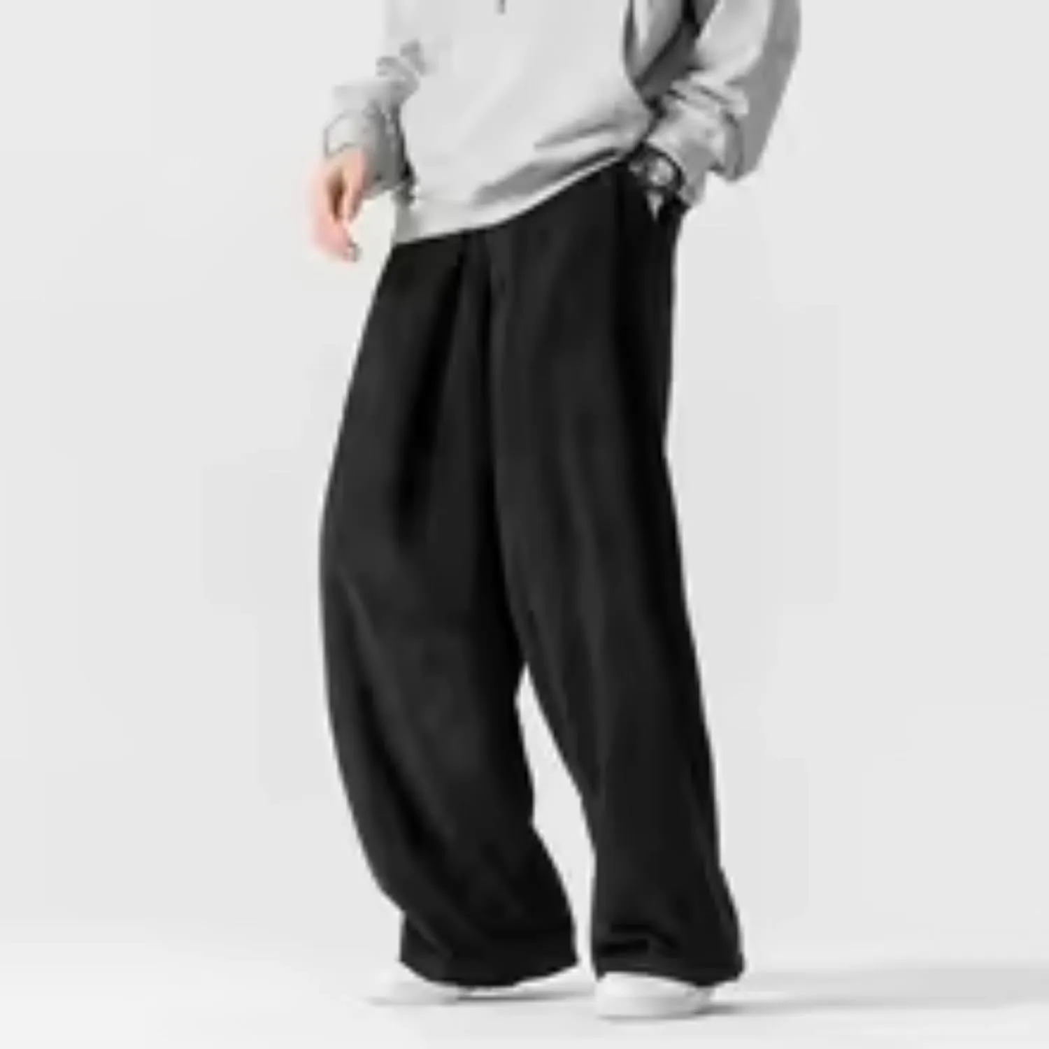 Autumn Men Corduroy Harem Pants Male Wide-Leg Casual Harajuku Loose Sweatpants Straight Pants Streetwear Trousers