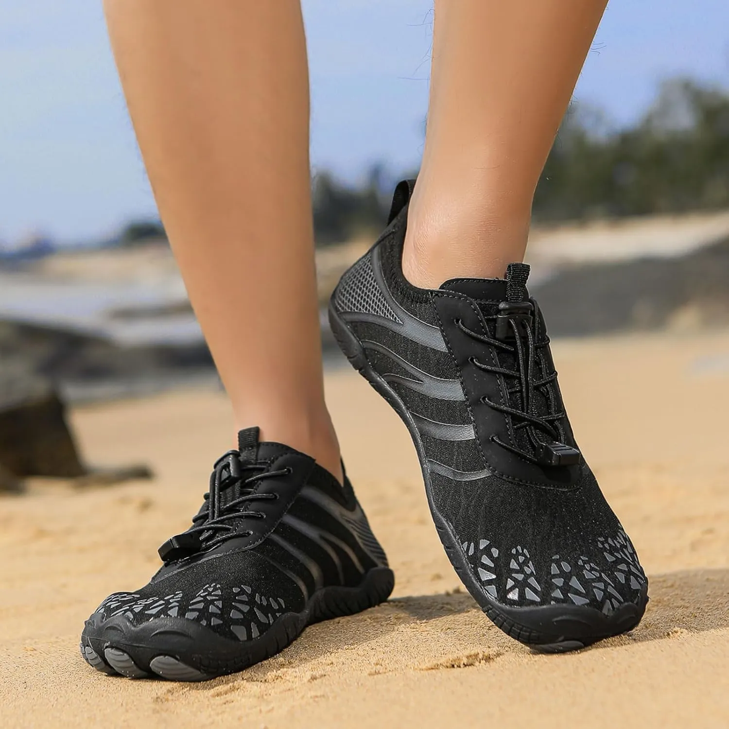 Barefoot Shoes for Women Men, Hiking Footwear Barefoot, Minimalist Zero Drop Hiking, Trail Running, Water Shoes, Wide Toe Box, Non Slip, Breathable, Unisex Barefoot Footwear for Cross Training