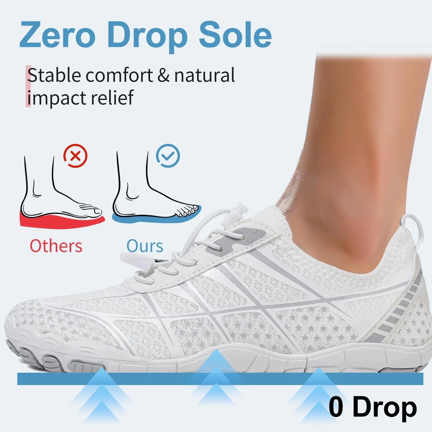 Barefoot Shoes Womens Mens Minimalist Breathable Non-Slip Wide Toe Quick Dry Water Hiking Walking Shoes Athletic Footwear