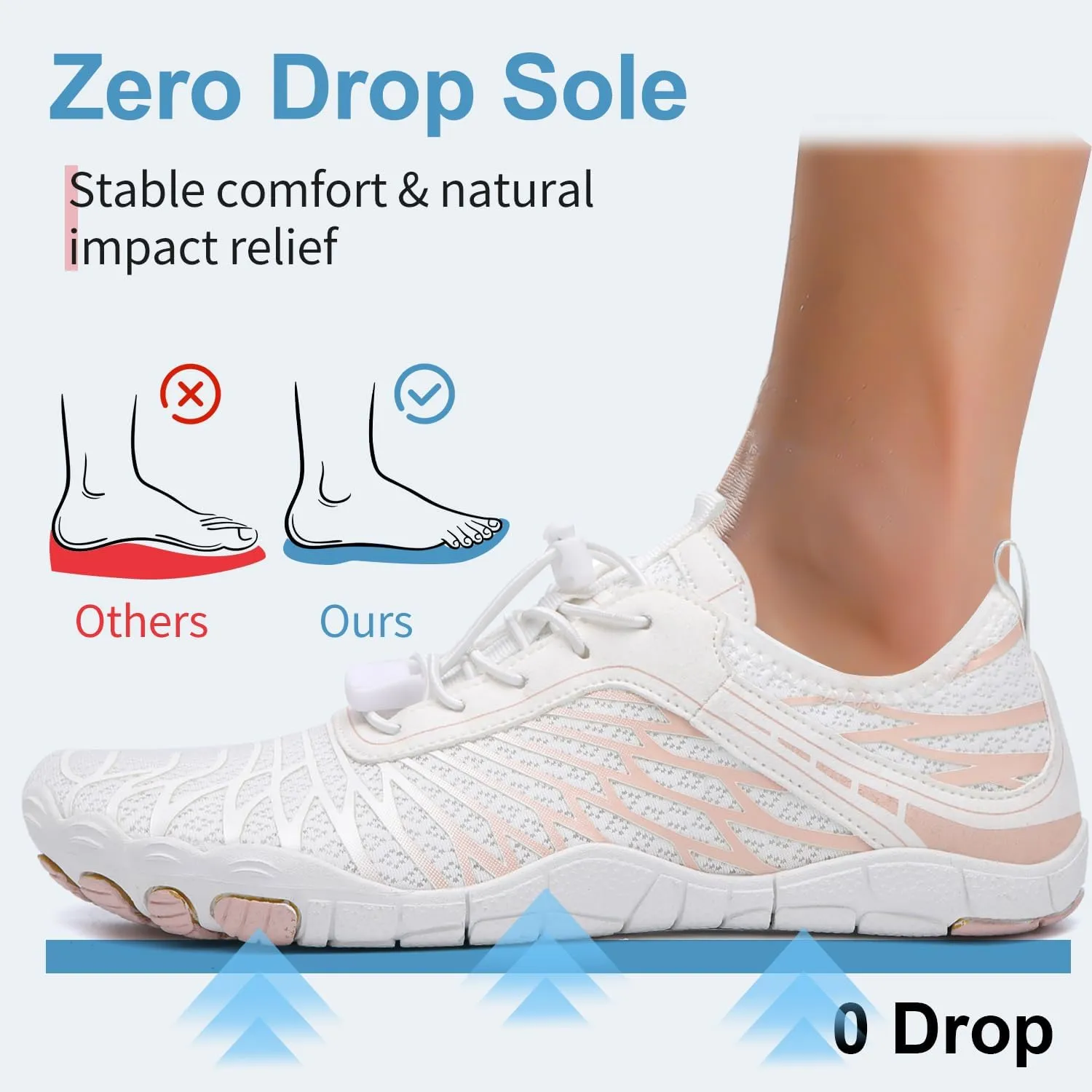 Barefoot Shoes Womens Mens Minimalist Breathable Non-Slip Wide Toe Quick Dry Water Hiking Walking Shoes Athletic Footwear