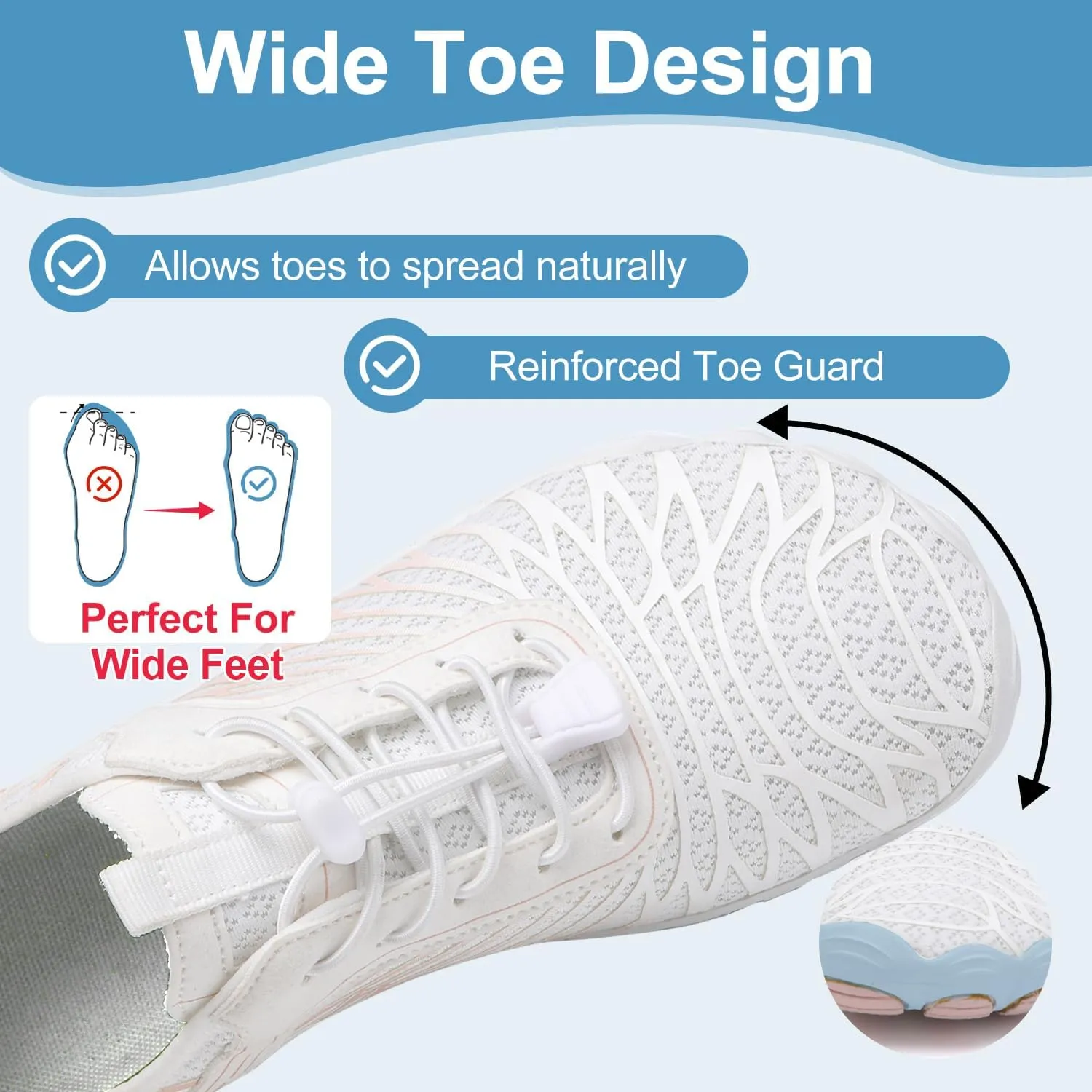 Barefoot Shoes Womens Mens Minimalist Breathable Non-Slip Wide Toe Quick Dry Water Hiking Walking Shoes Athletic Footwear