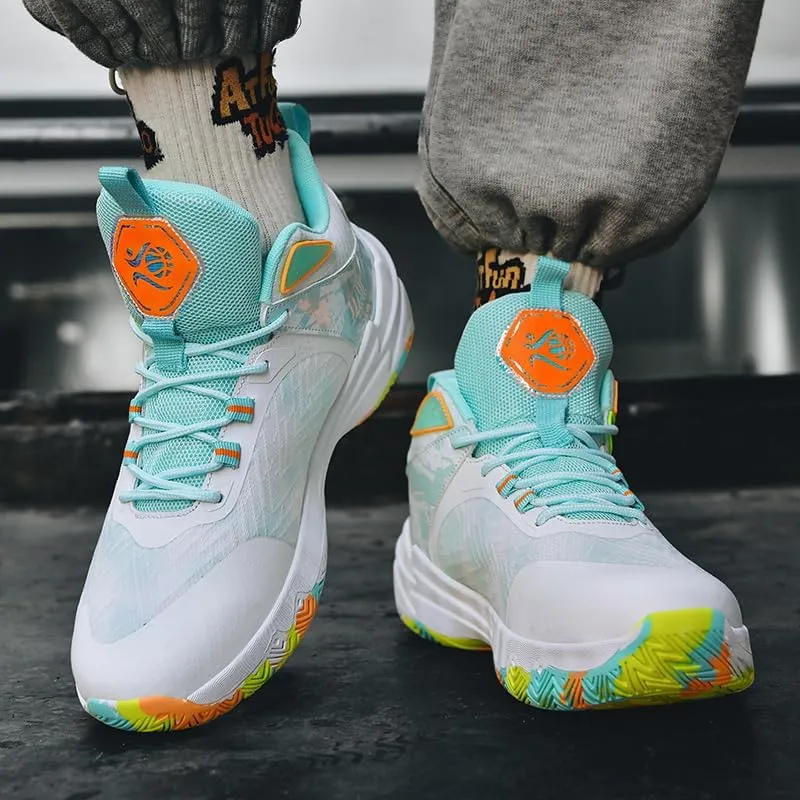 Basketball Shoes for Women and Men, Comfortable Non Slip Sports Outdoor Casual High Top Fashion Sneakers