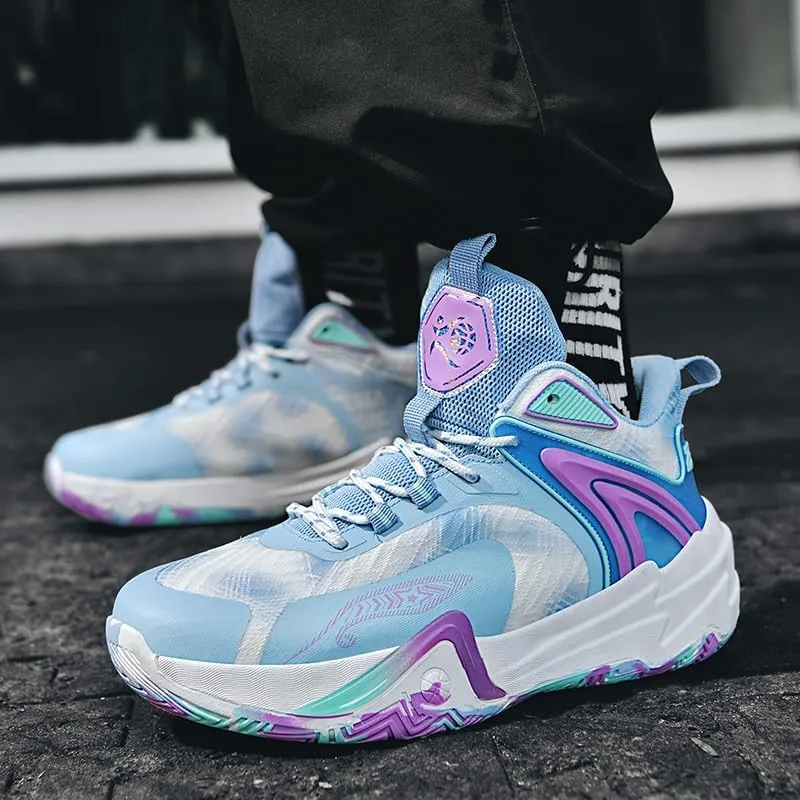 Basketball Shoes for Women and Men, Comfortable Non Slip Sports Outdoor Casual High Top Fashion Sneakers
