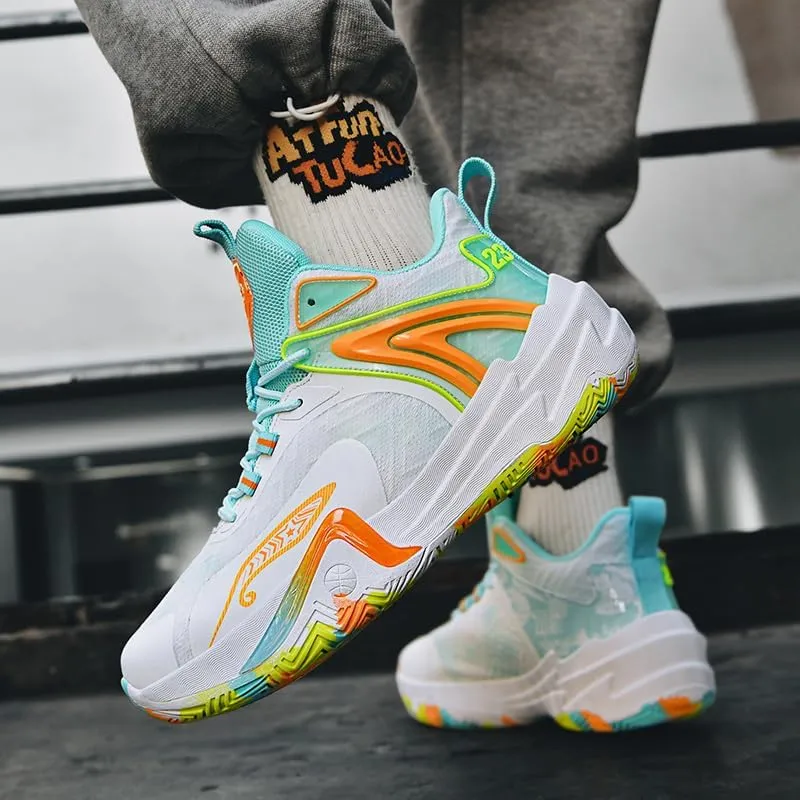Basketball Shoes for Women and Men, Comfortable Non Slip Sports Outdoor Casual High Top Fashion Sneakers