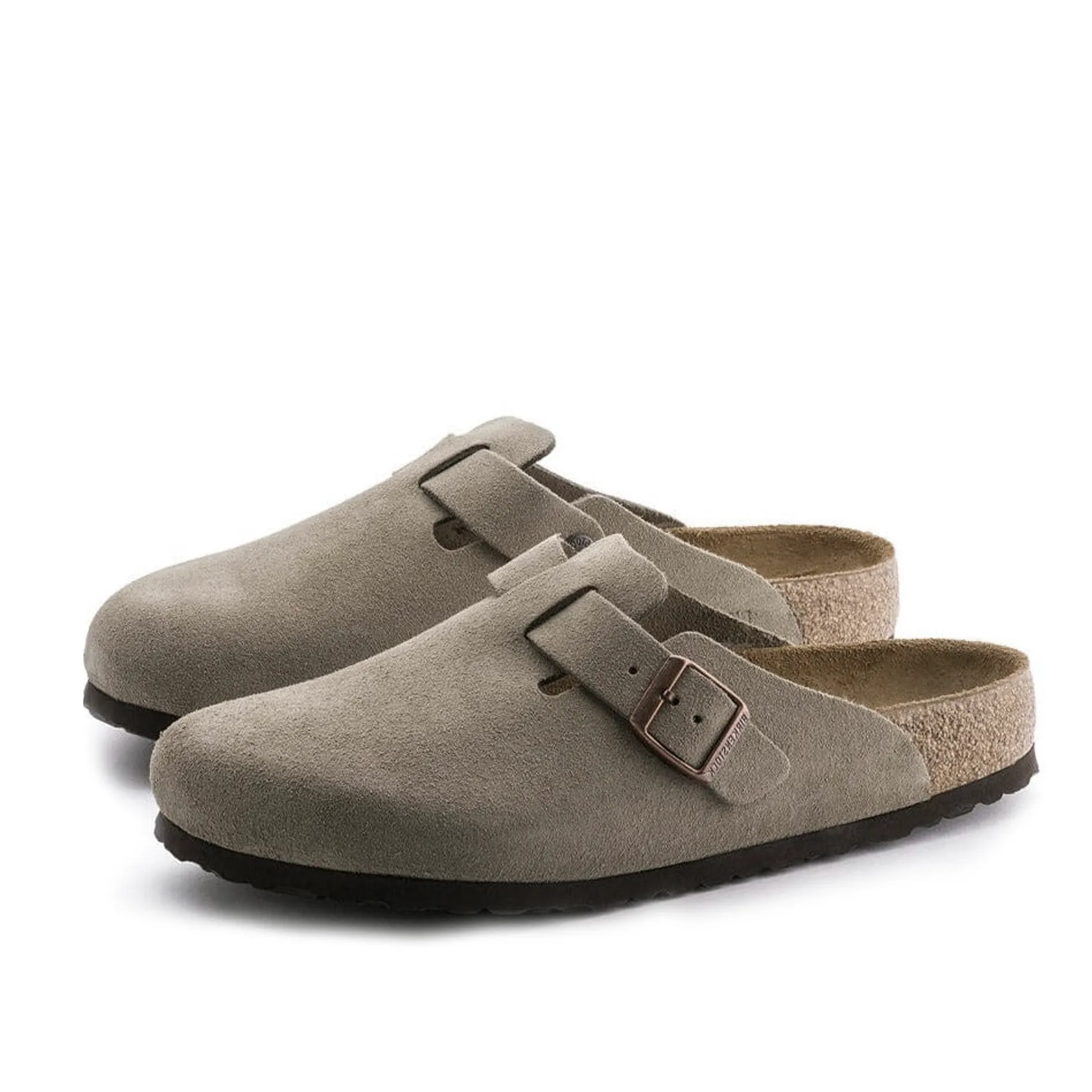 Birkenstock Boston Soft Footbed Suede Taupe