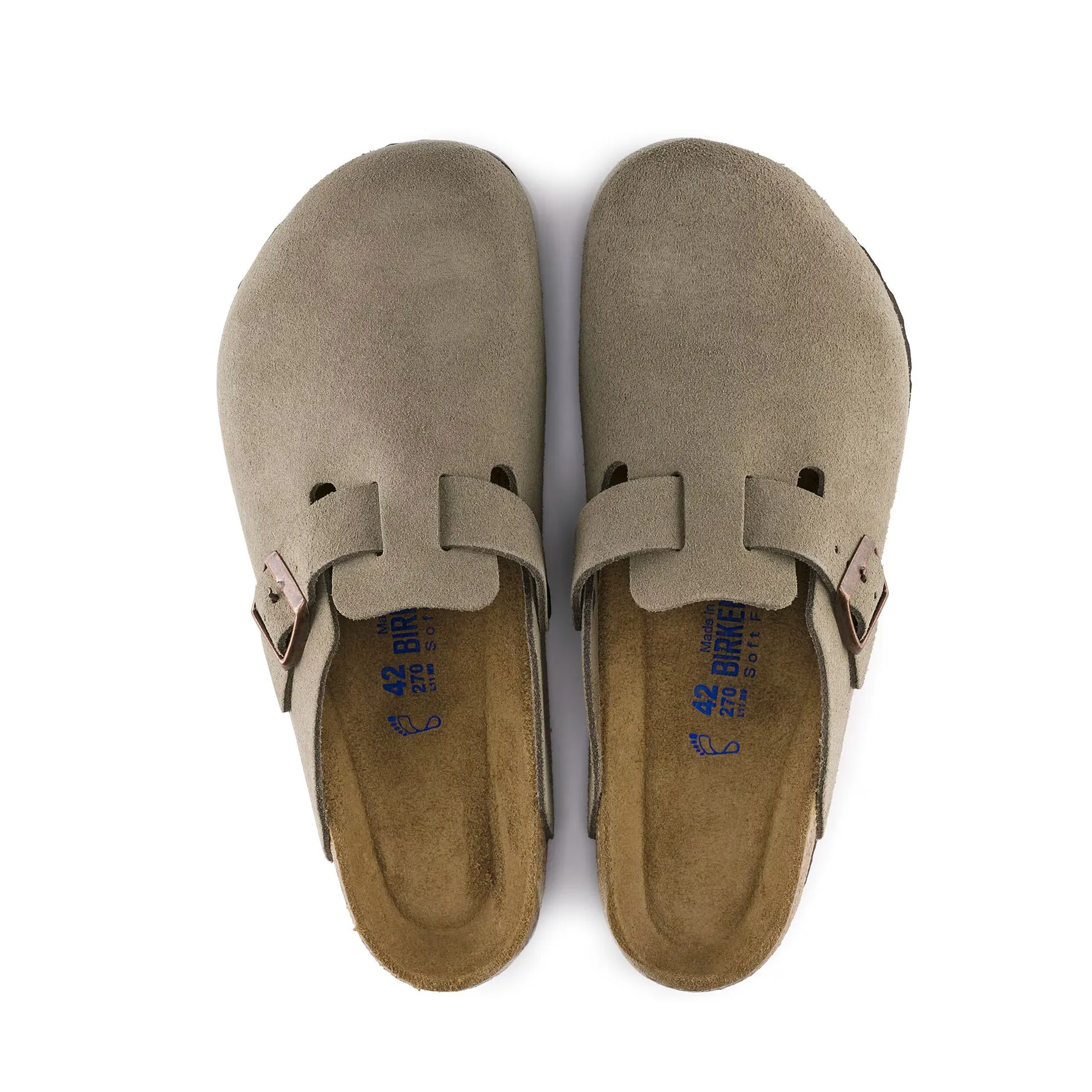 Birkenstock Boston Soft Footbed Suede Taupe