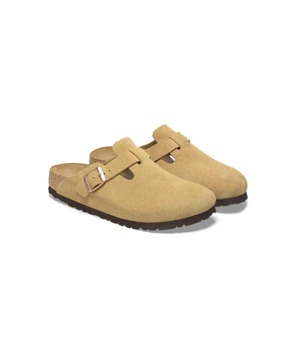 BIRKENSTOCK BOSTON SUEDE LEATHER IN NUDE