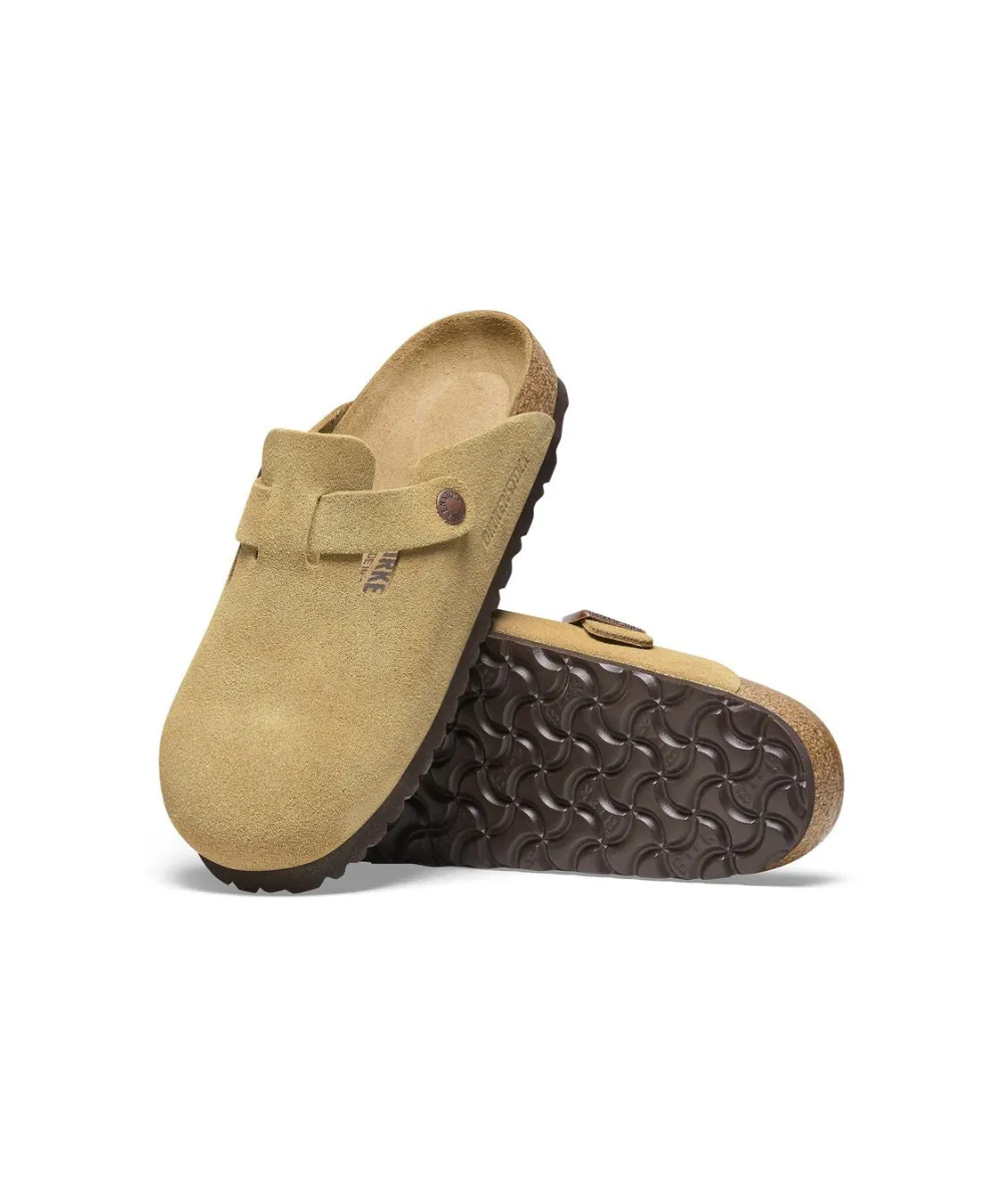 BIRKENSTOCK BOSTON SUEDE LEATHER IN NUDE