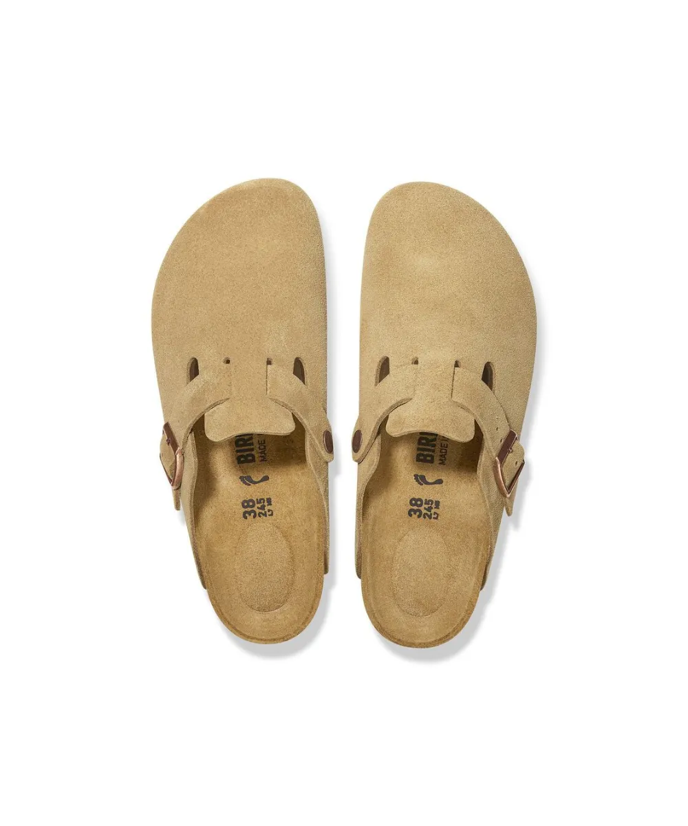 BIRKENSTOCK BOSTON SUEDE LEATHER IN NUDE