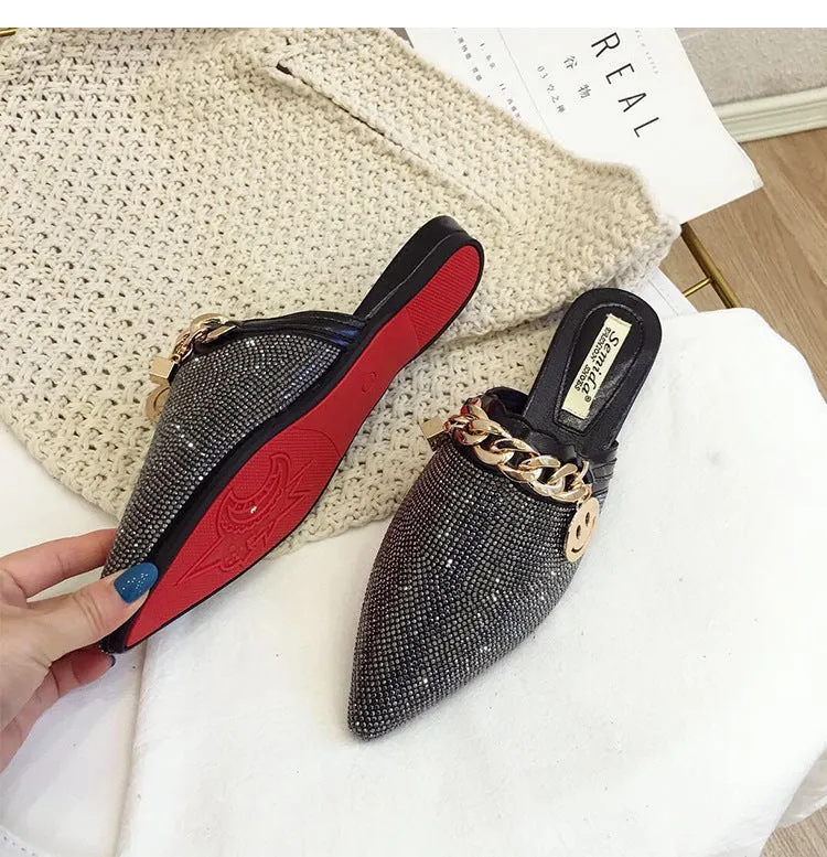 Bling Soft Flat Bottom Cool Slippers