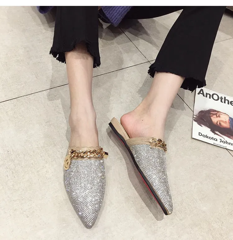 Bling Soft Flat Bottom Cool Slippers