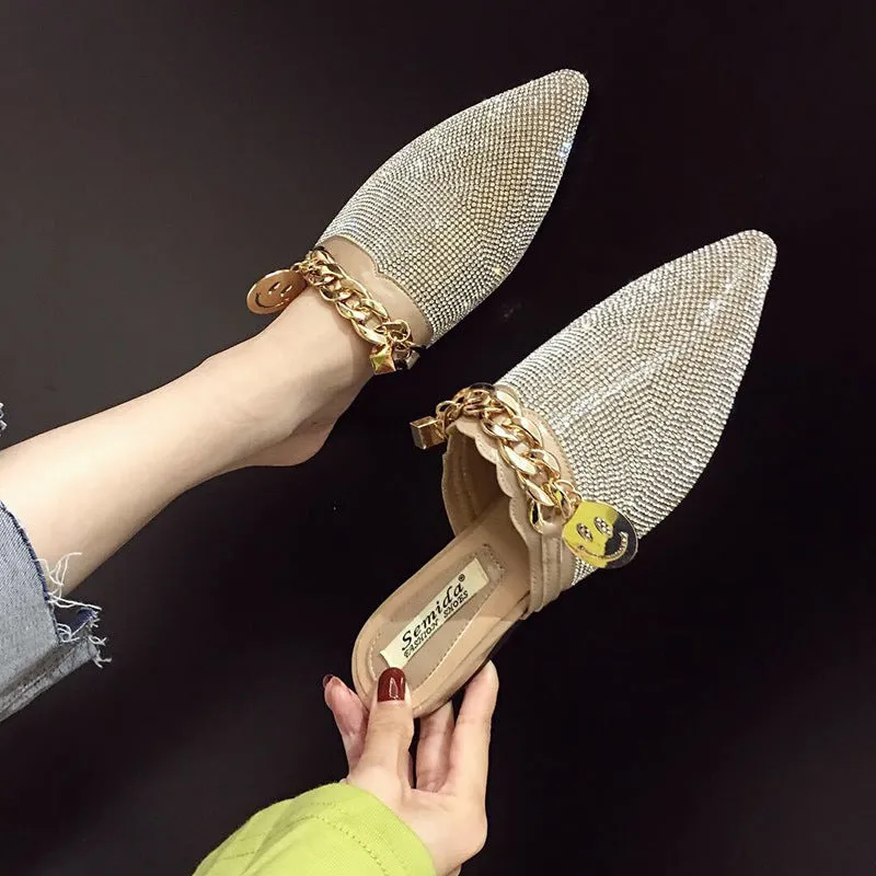 Bling Soft Flat Bottom Cool Slippers