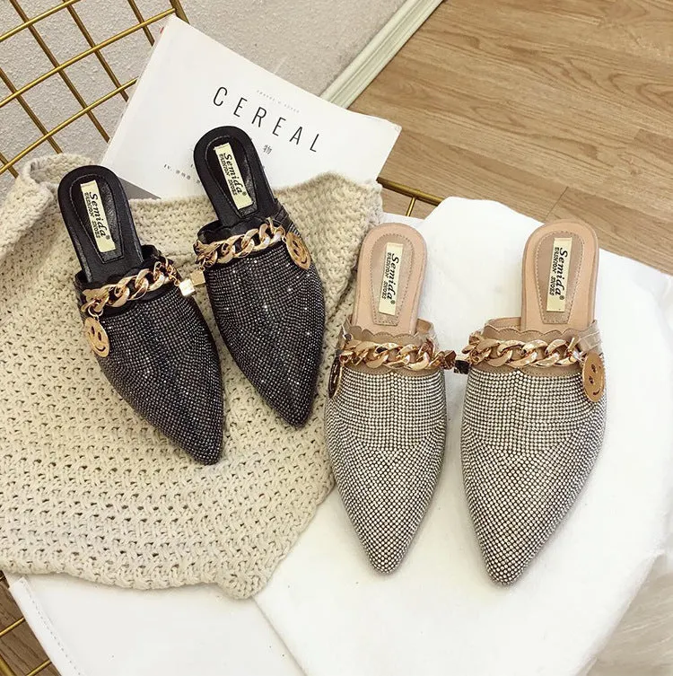 Bling Soft Flat Bottom Cool Slippers