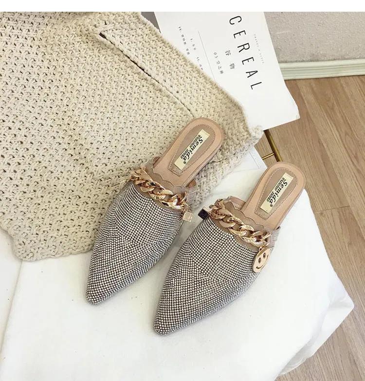Bling Soft Flat Bottom Cool Slippers