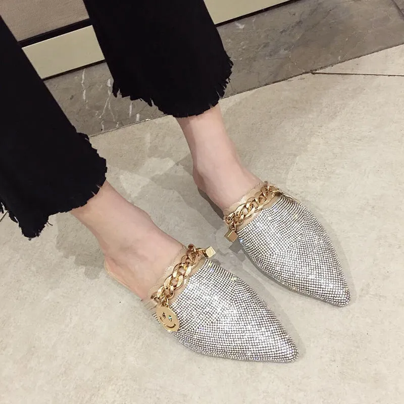 Bling Soft Flat Bottom Cool Slippers