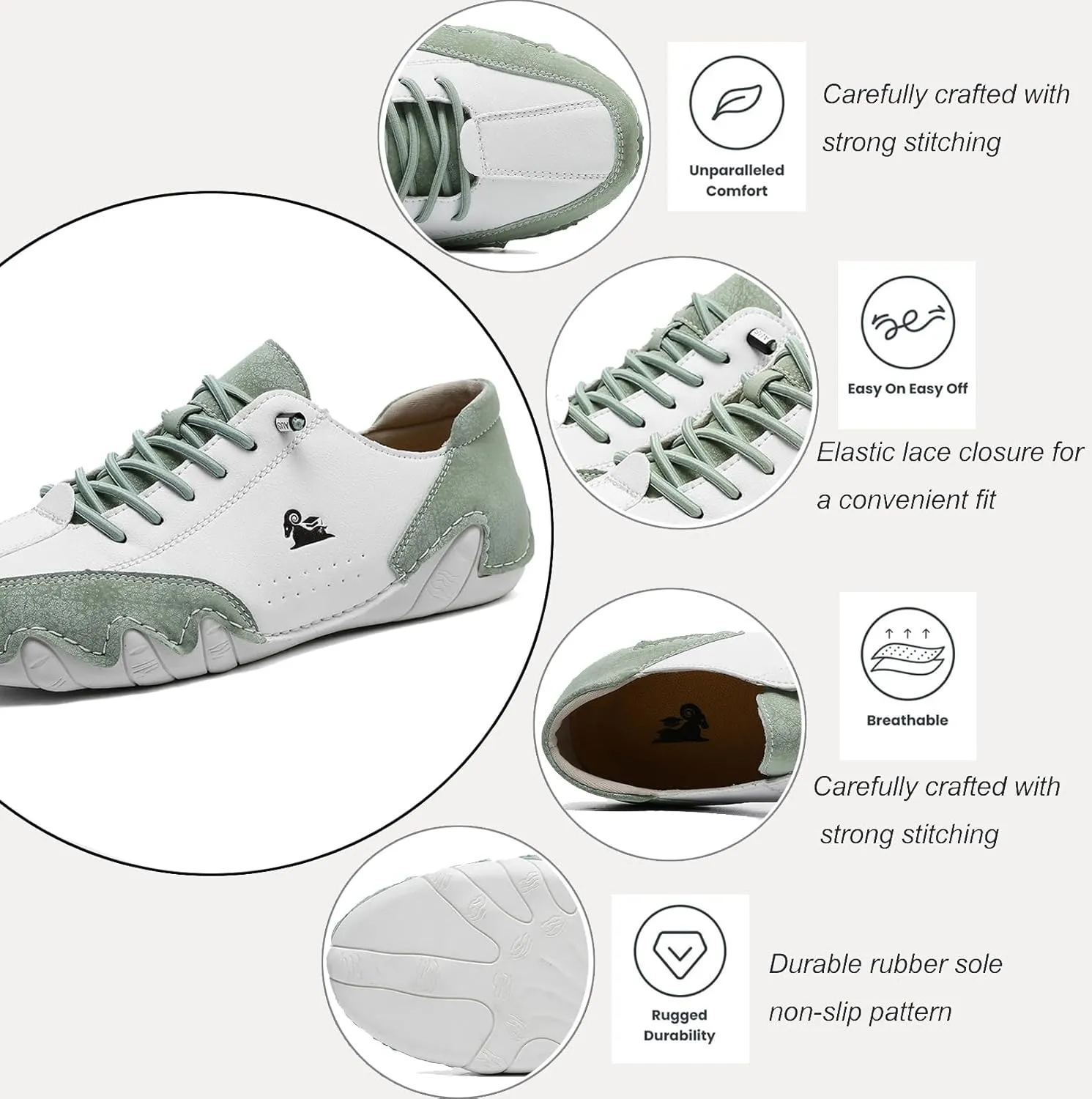 Boxpopla Italian Handmade Beck Low Shoes for Men's & Women's Light Walking Slip on Barefoot Casual Shoes Non-Slip Breathable Fashion Sneakers for Unisex Hiking & Driving