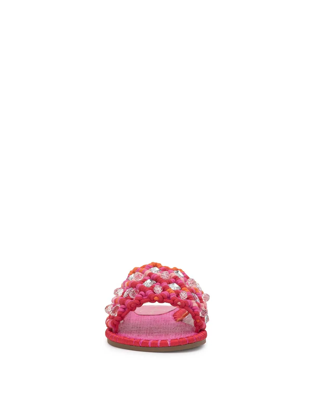 Brennara Flat Sandal in Bright Orchid