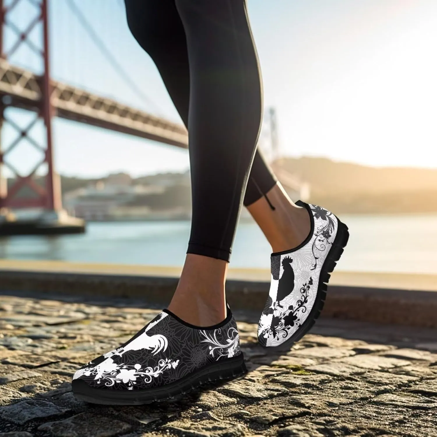 Casual Slip On Walking Shoes for Women Lady Breathbale Mesh Sport Shoes Light Weight Road Running Shoes Comfort Footwear for Travel