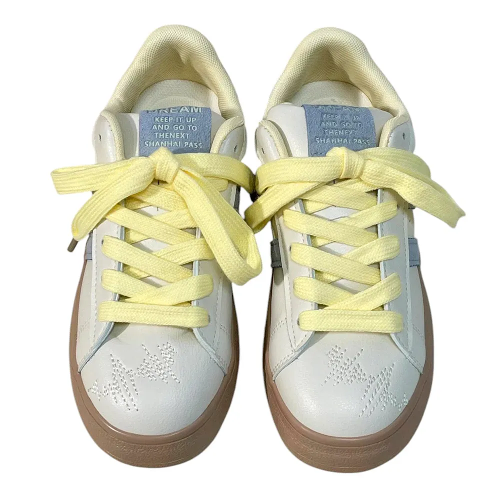 Cheese Print Aesthetic Sneakers