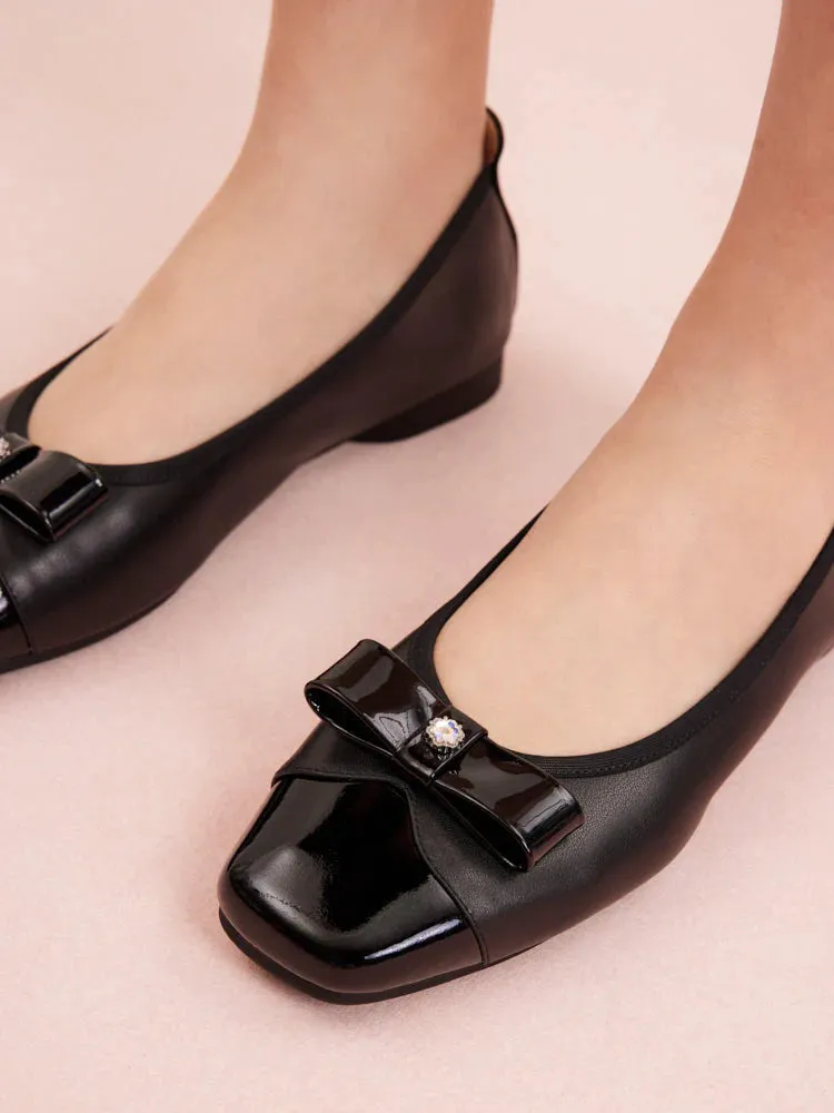 Fayence Patent Bow Flats