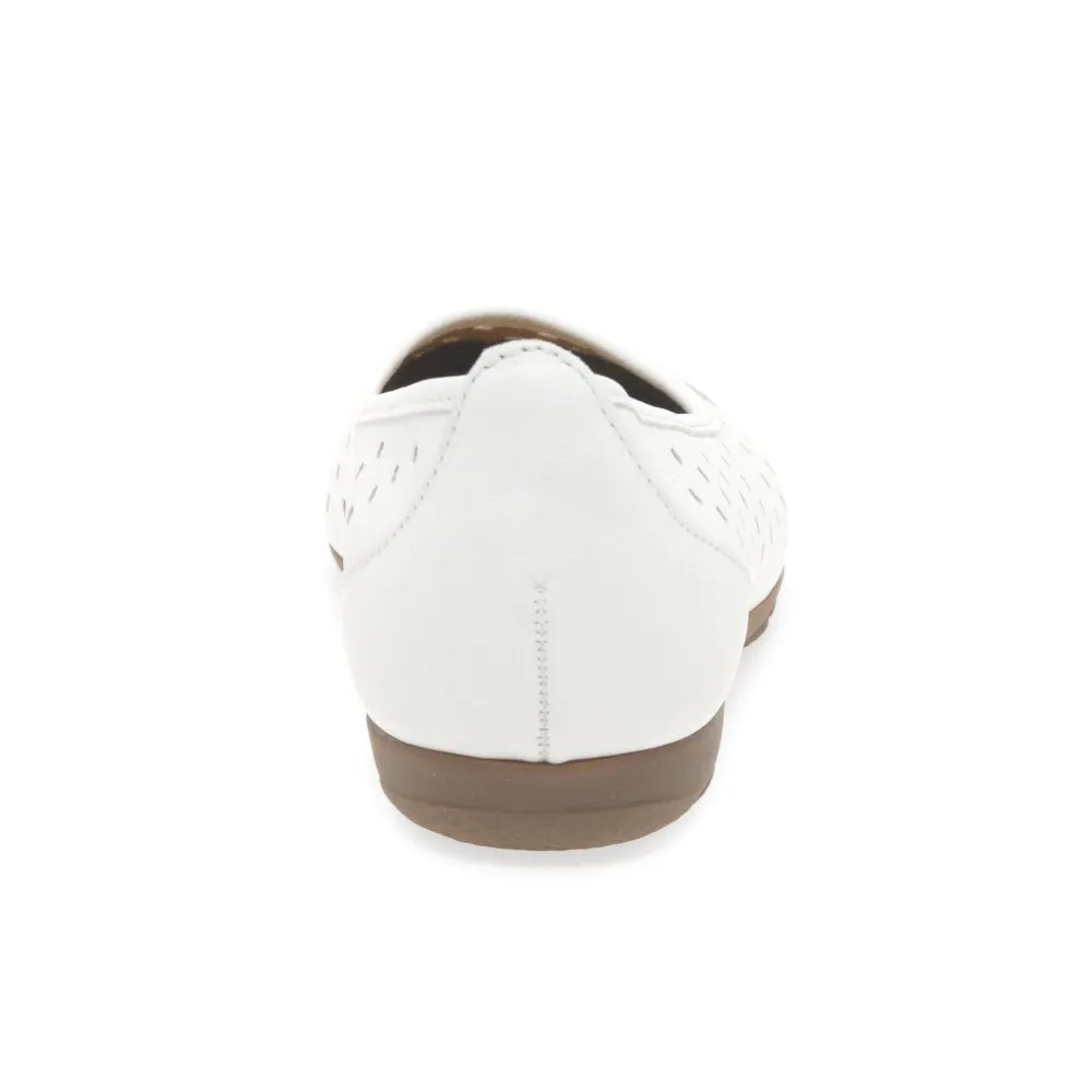 Gabor Ballerina Flats White