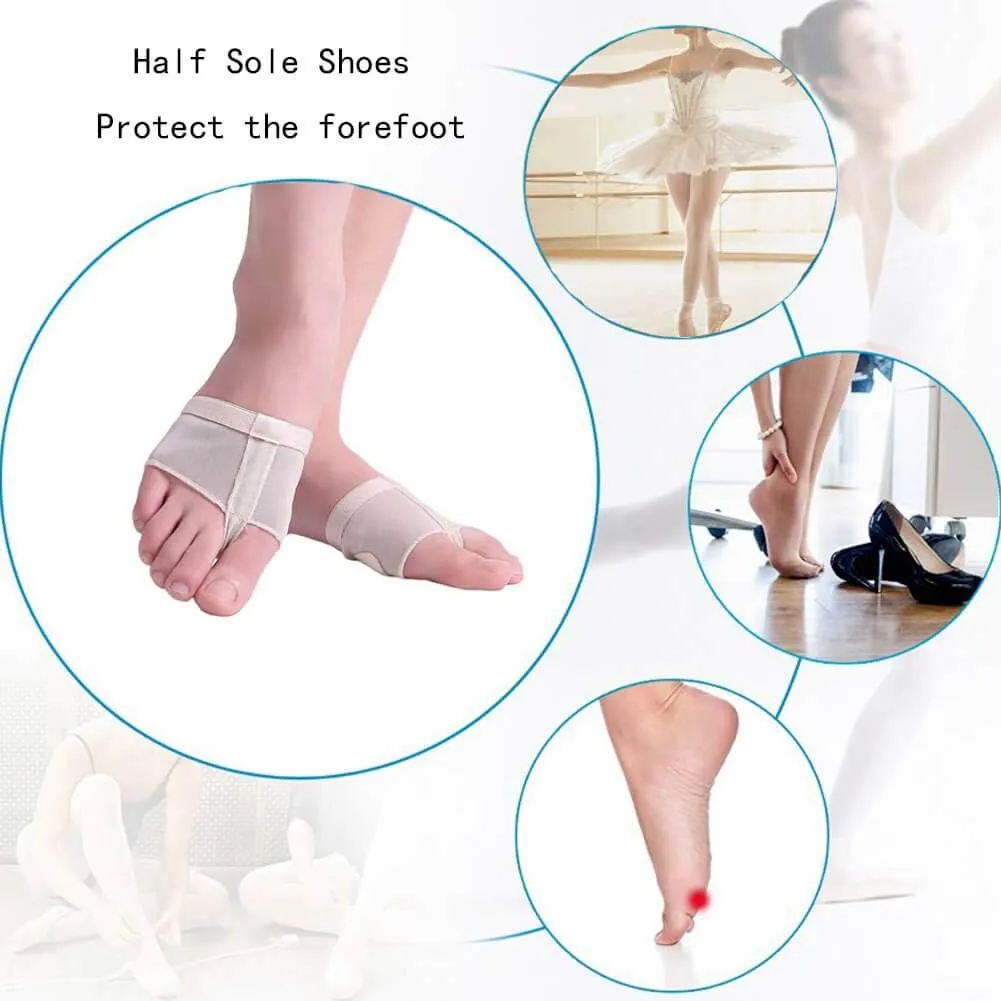 Half Sole Dance Shoes Ballet Lyrical Dance Paws Pads Foot Undies Belly Contemporary Dance Shoes for Women Girls Kids