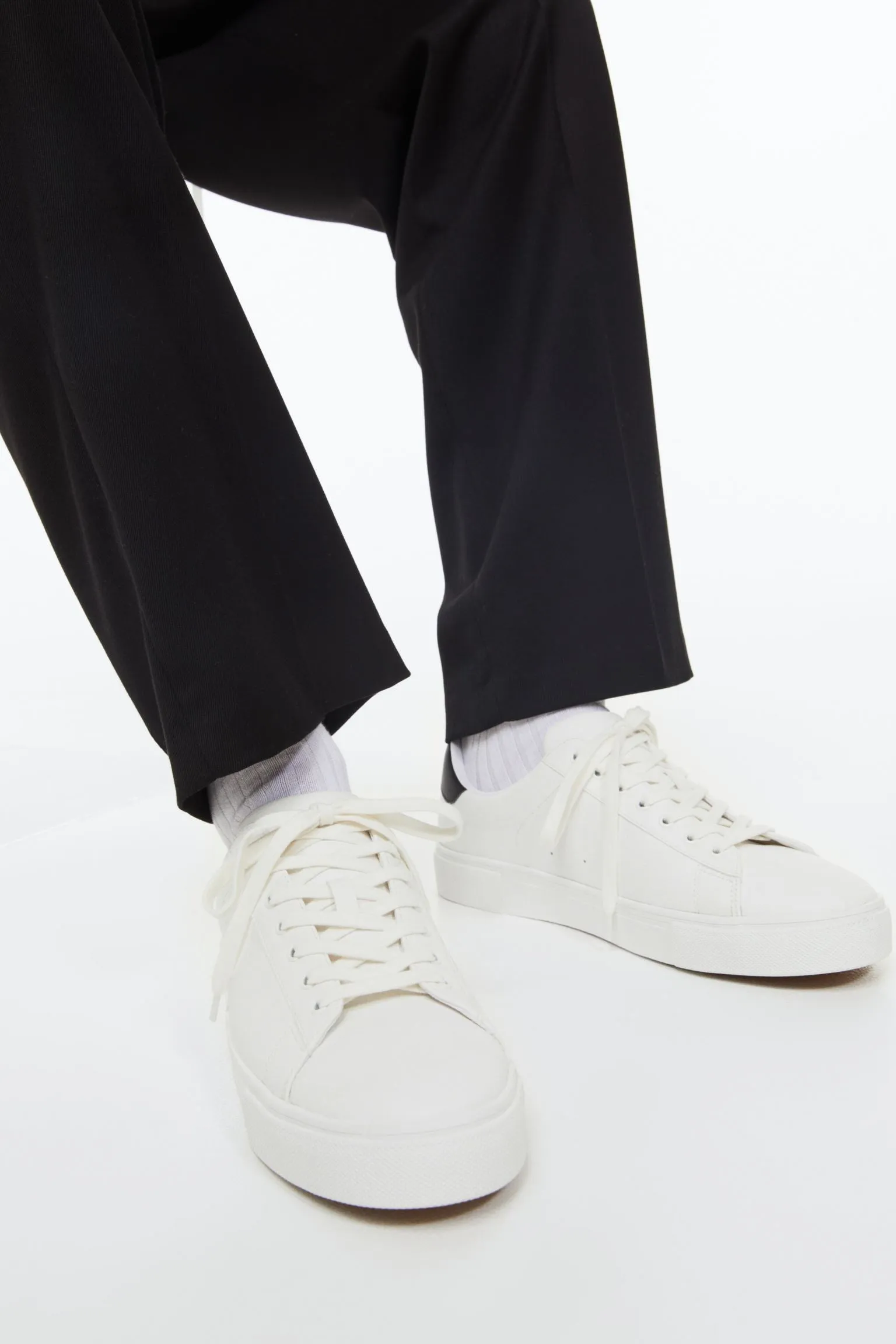 H&M sneakers, white/black