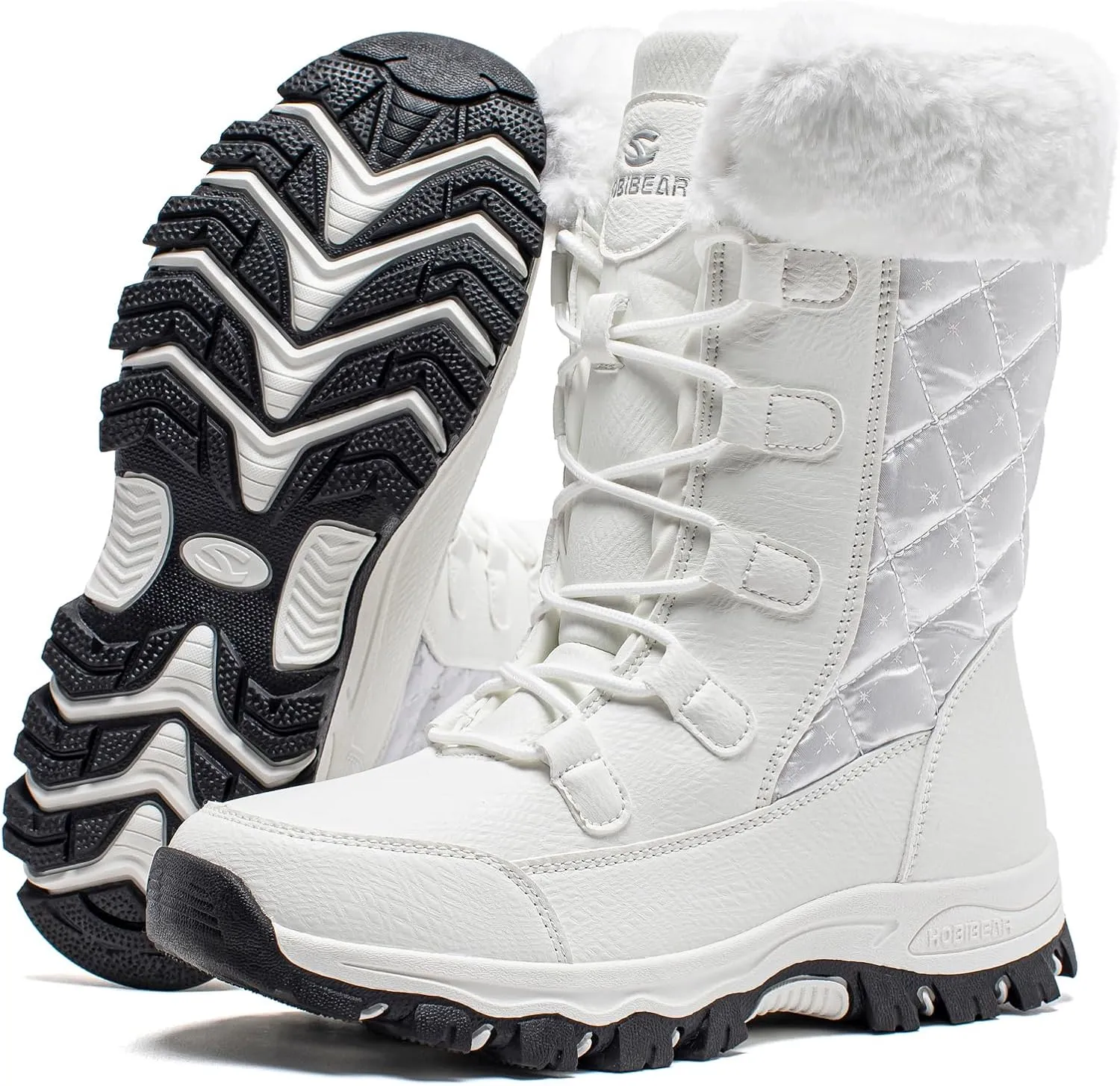 HOBIBEAR Girls Boys Kids Snow Boots Waterproof Slip Resistant Outdoor Winter Shoes(Kids/Little Kids/Big Kids)