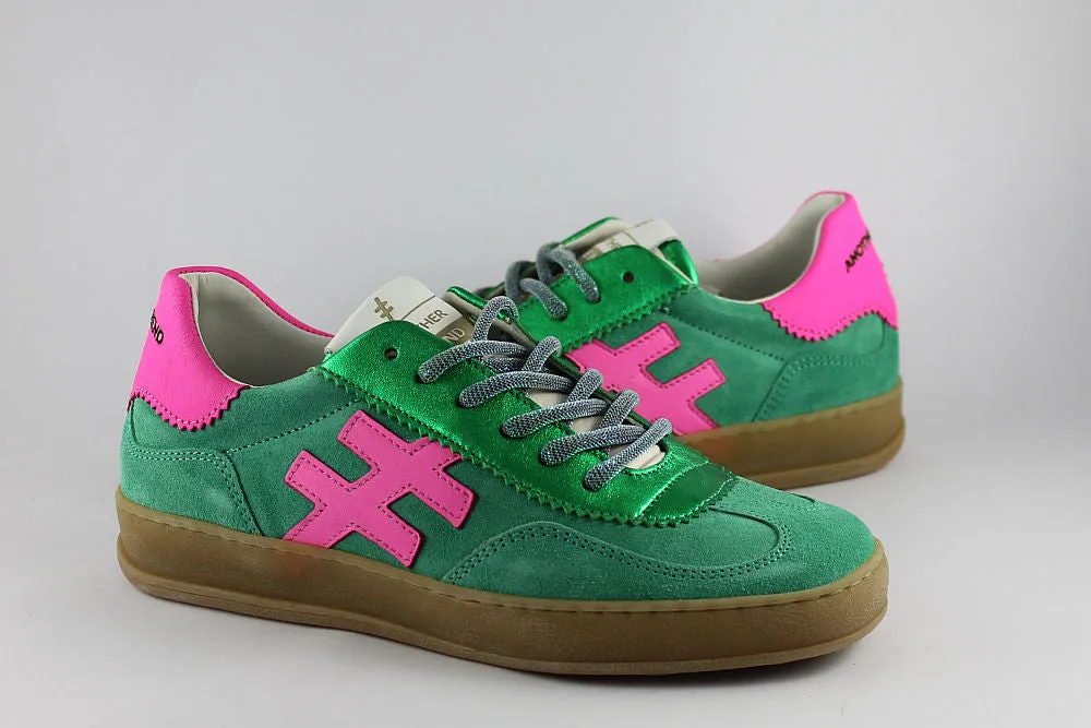 'Iconic II' Multi Green & Pink Trainer
