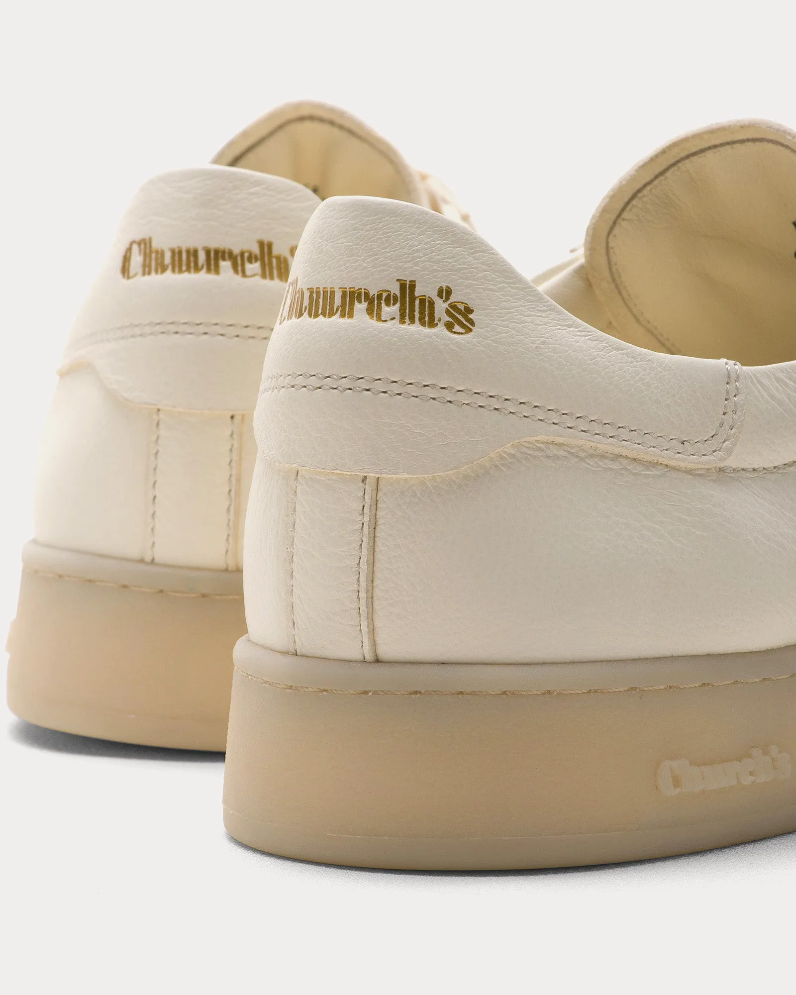 Largs Deerskin Ivory Low Top Sneakers