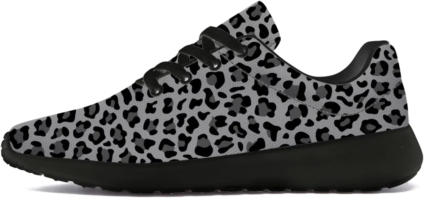 Leopard Cheetah Print Shoes Woman Tennis Shoes Athletic Running Shoes Soft Lightweight Walking Sneakers Gifts for Ladies Girls