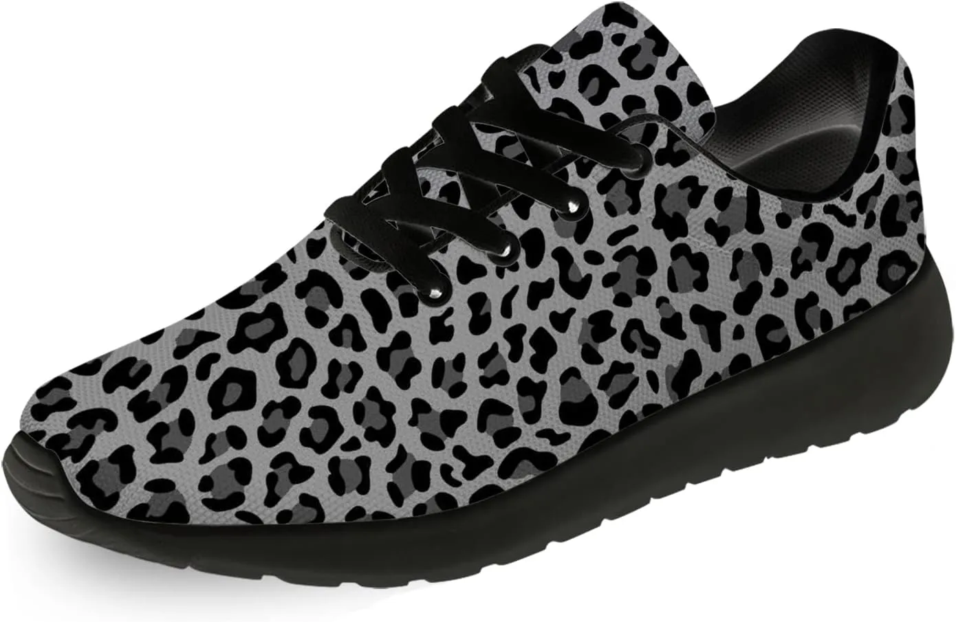 Leopard Cheetah Print Shoes Woman Tennis Shoes Athletic Running Shoes Soft Lightweight Walking Sneakers Gifts for Ladies Girls