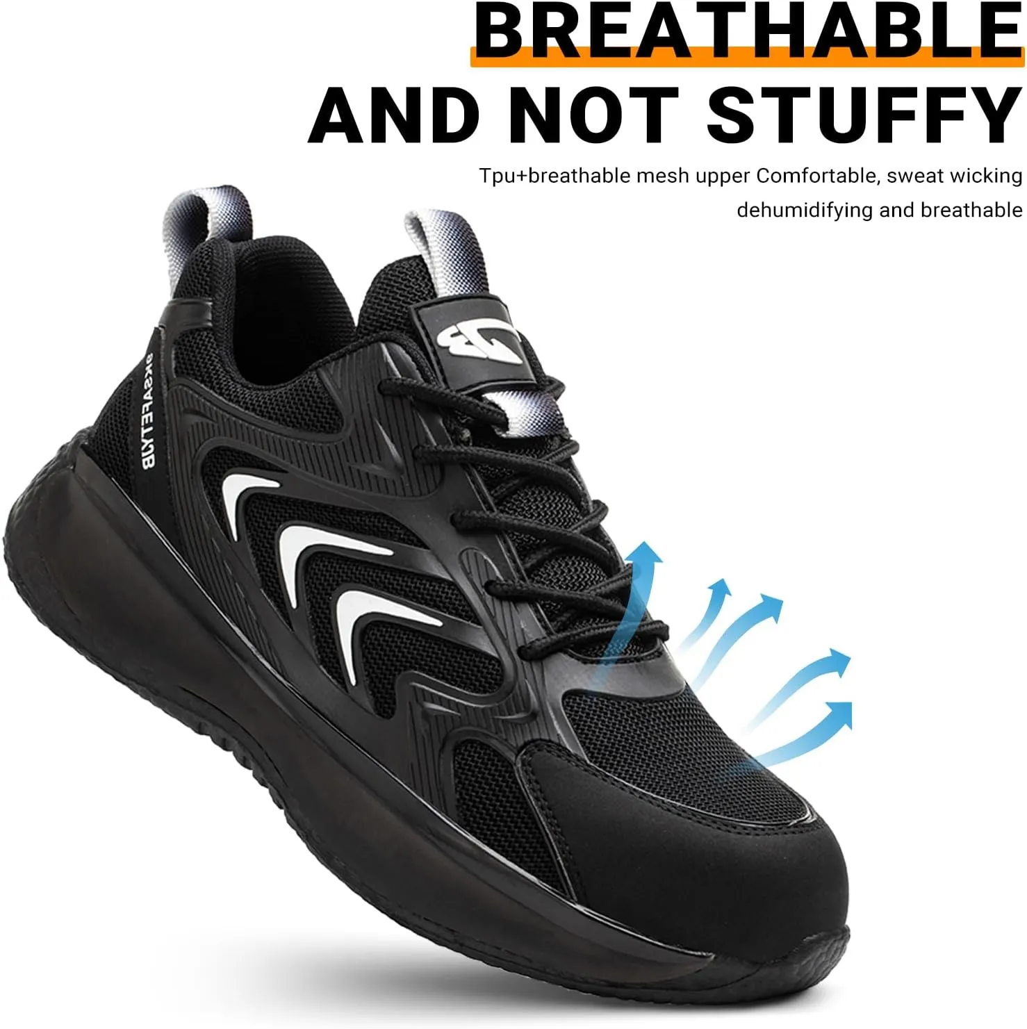 LIWEGHT Steel Toe Shoes for Women Men Lightweight Safety Shoes Composite Steel Toe Sneakers Slip Resistant Comfortable Work Shoes