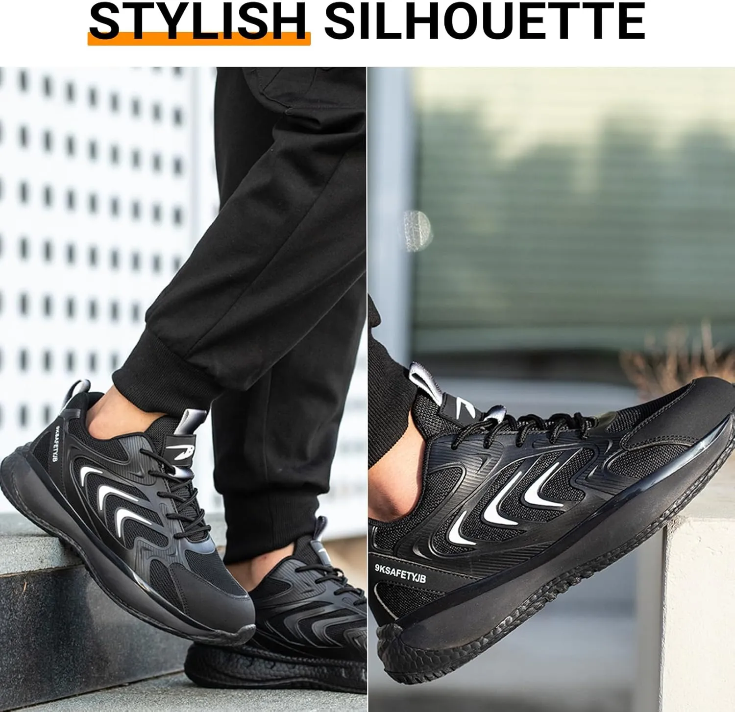 LIWEGHT Steel Toe Shoes for Women Men Lightweight Safety Shoes Composite Steel Toe Sneakers Slip Resistant Comfortable Work Shoes
