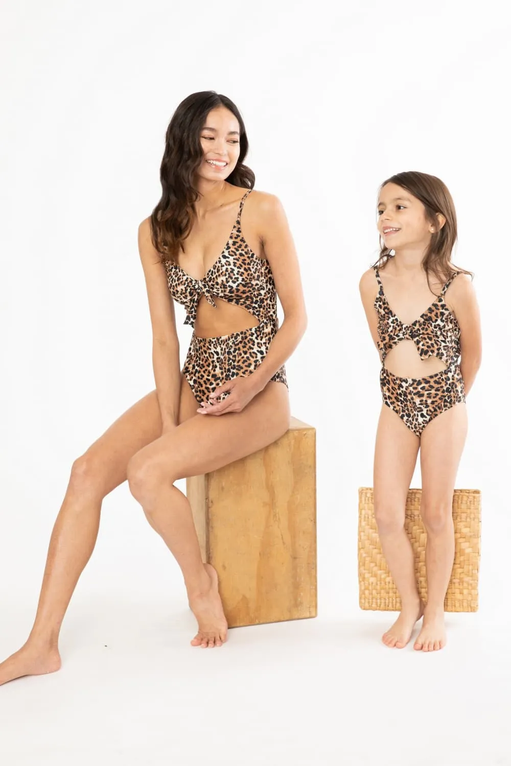 LOST AT SEA CUTOUT ONE-PIECE SWIM SUIT ADULT (MOMMY & ME STYLE)