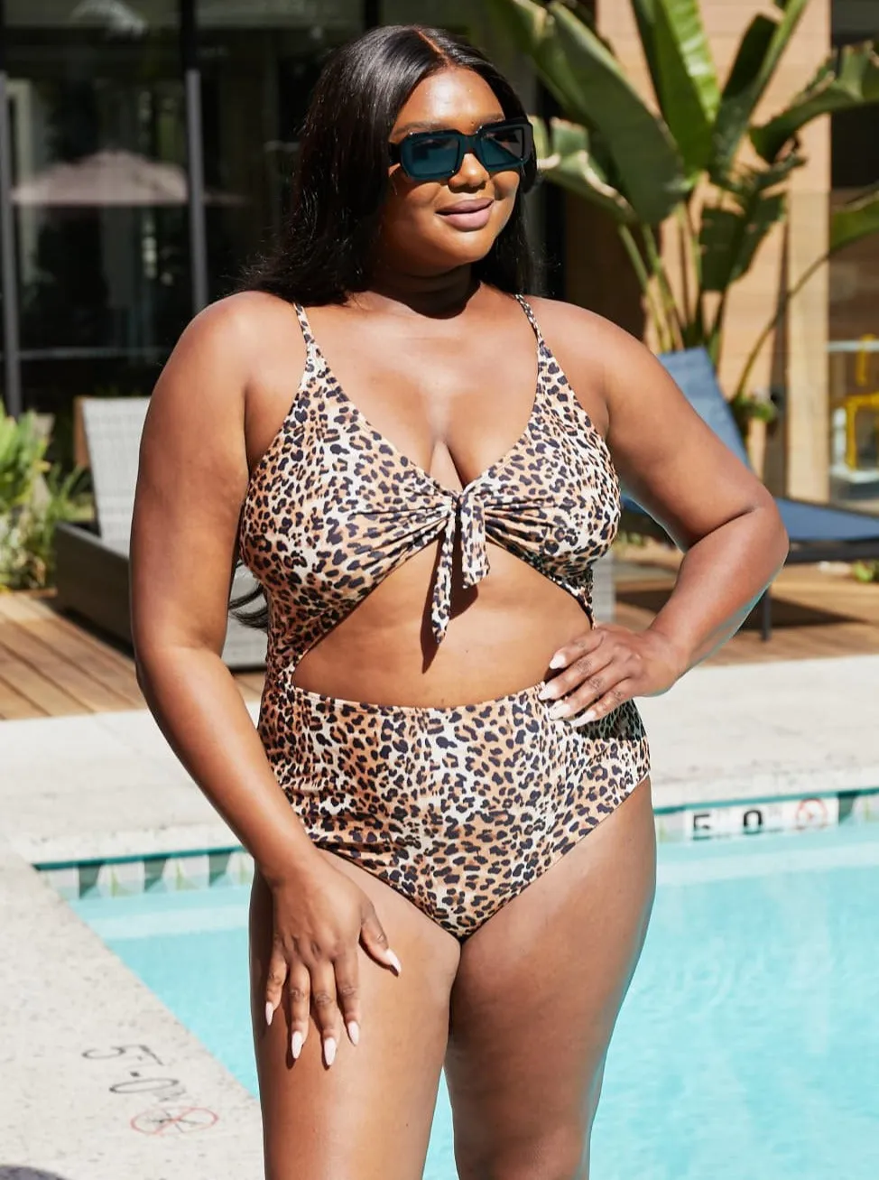 LOST AT SEA CUTOUT ONE-PIECE SWIM SUIT ADULT (MOMMY & ME STYLE)