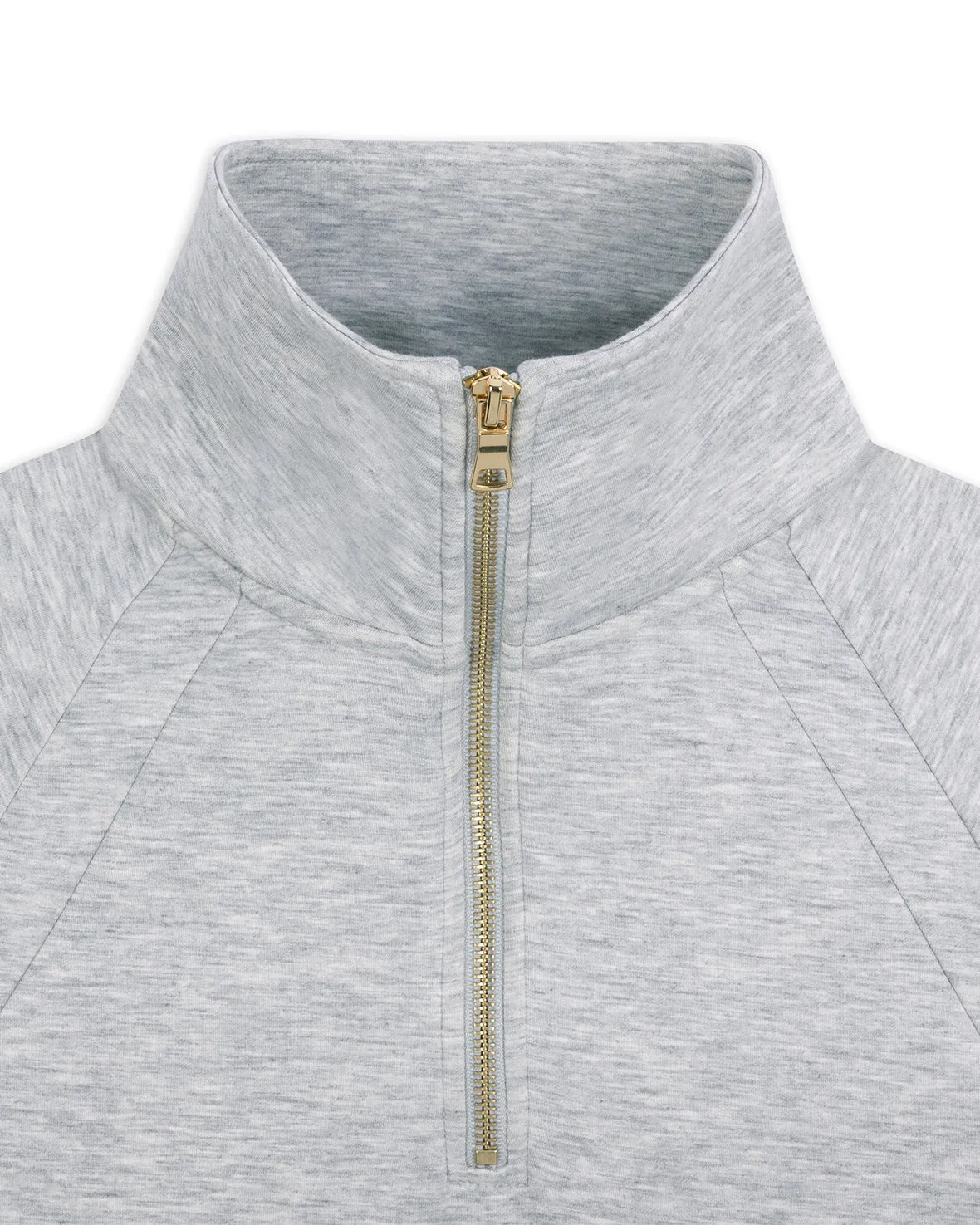 LuxeComfort Scuba Half-Zip Sweatshirt - Grey Marl