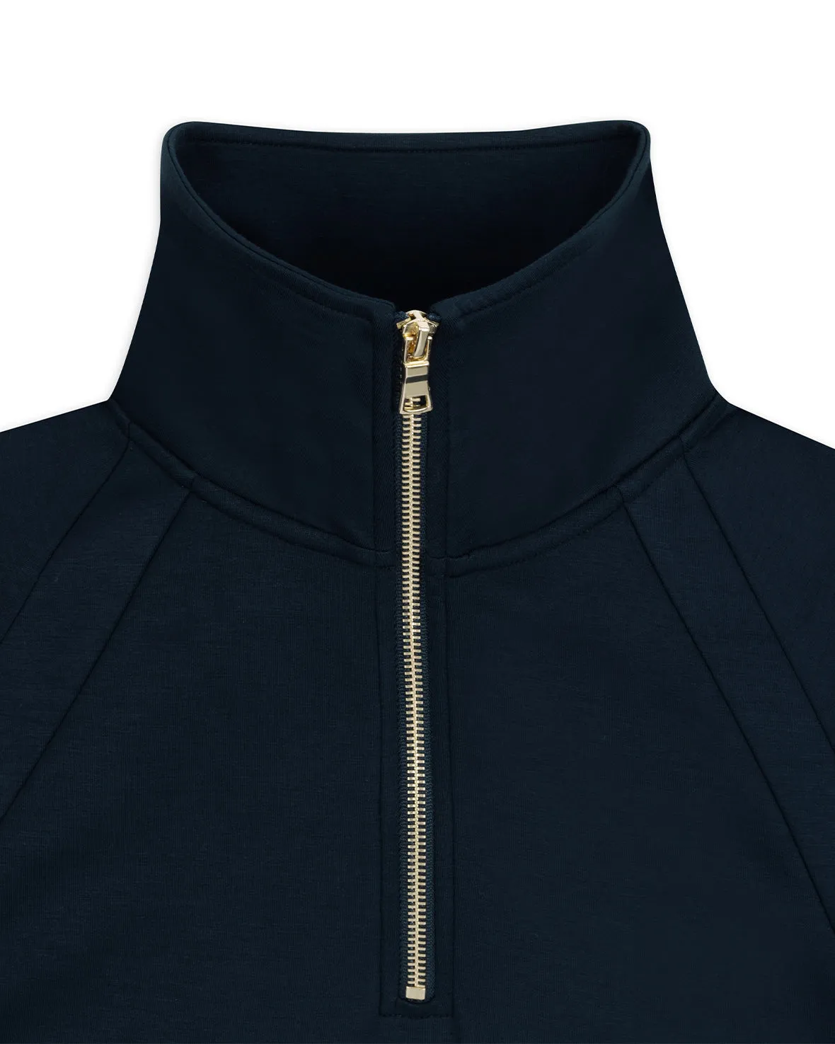 LuxeComfort Scuba Half-Zip Sweatshirt - Navy