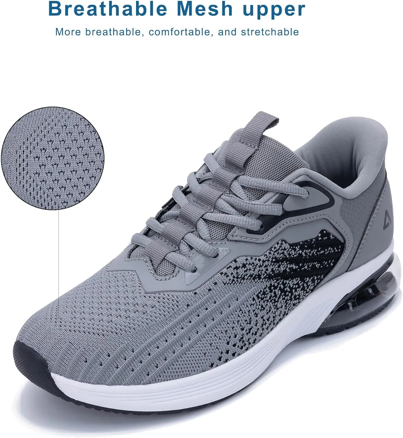 Mens Air Running Shoes Non-slip Tennis Shoes Lightweight Breathable Workout Athletic Sneakers for Jogging Gym