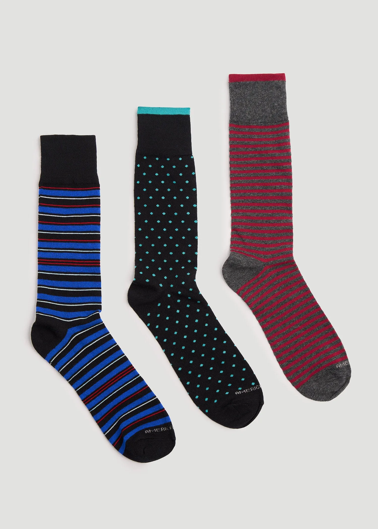 Men's Dress Socks Size 14 to 17 | Pack B (3-Pack)