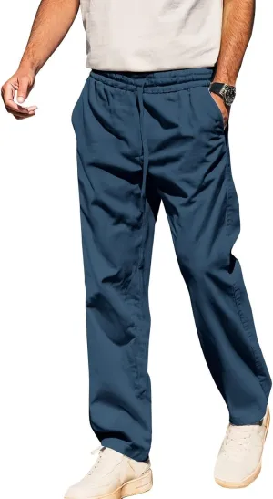 Men's Hip-hop Pants Breathable Linen Loose Casual Daily Sports Home Pants 2025