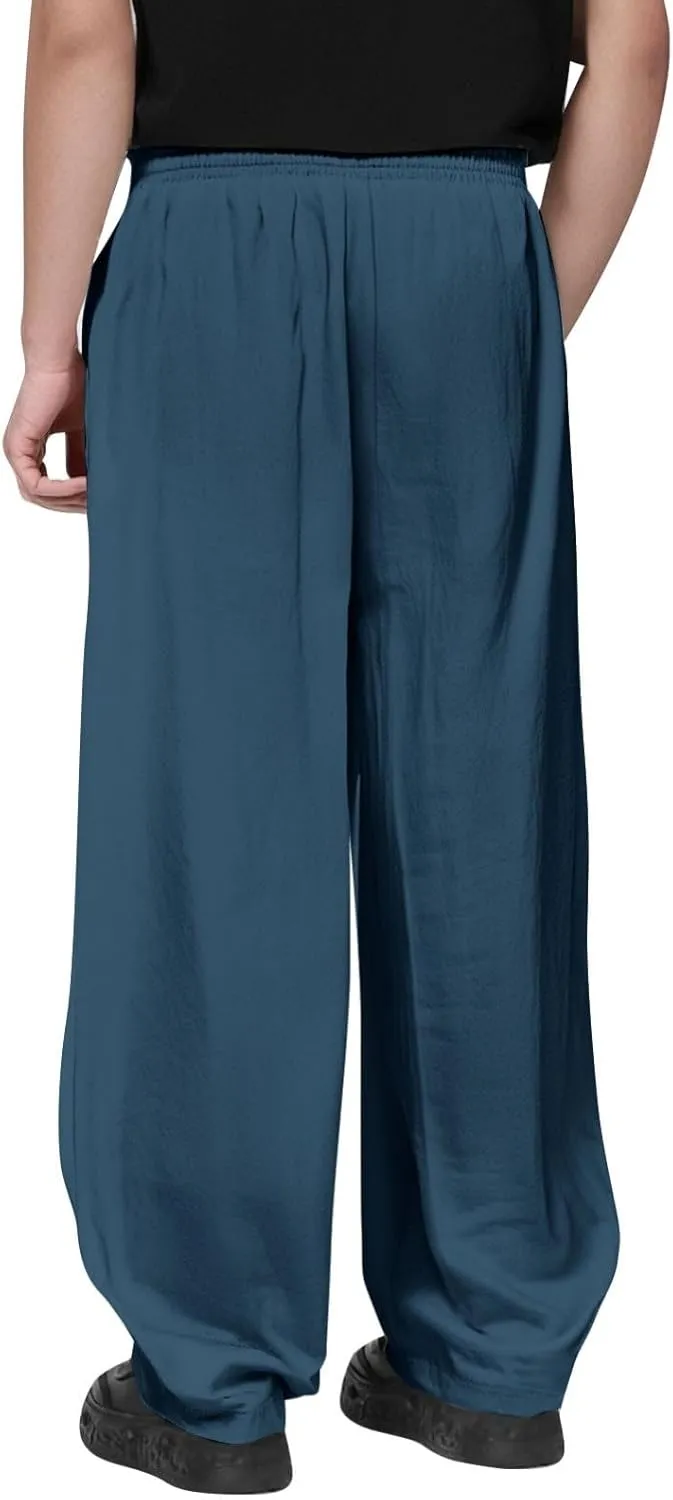 Men's Hip-hop Pants Breathable Linen Loose Casual Daily Sports Home Pants 2025
