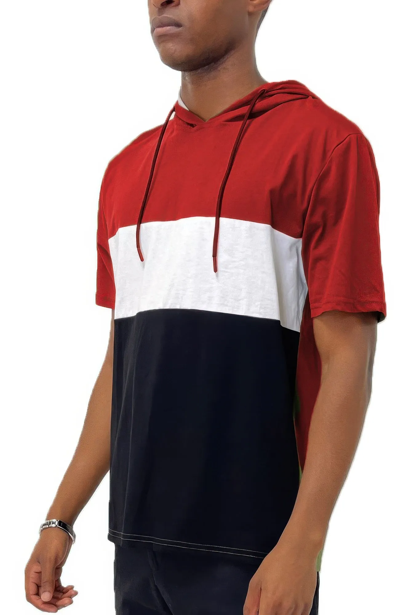 Men's Short Sleeve Hooded T-shirt