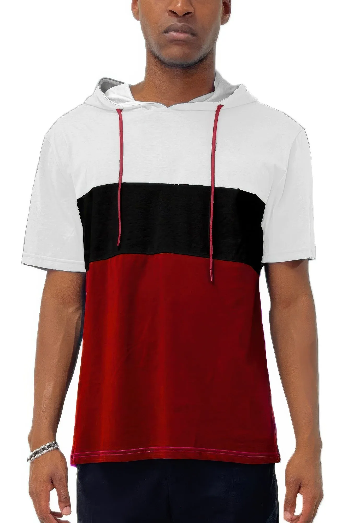 Men's Short Sleeve Hooded T-shirt
