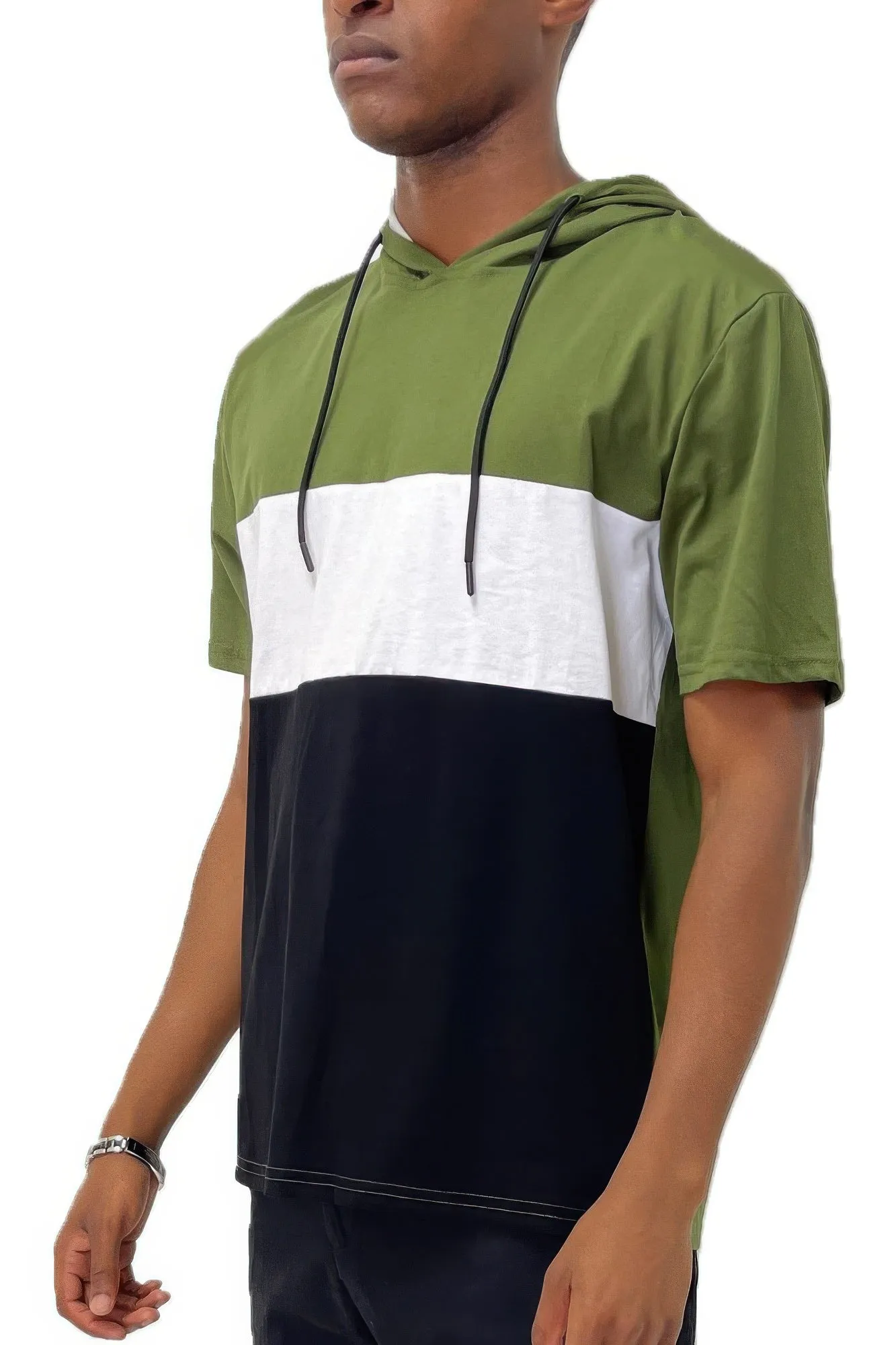 Men's Short Sleeve Hooded T-shirt